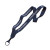 Navy Knit Cotton Lanyard Split Ring Logo