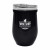 Glass and Stainless Steel Wine Tumbler with Logo Black