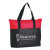 Promo zippered tote bags - Vibrant Color Non-Woven Zippered Tote- Red with Black