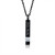 Personalized Black Bar Memorial Urn Pendant with Crystal