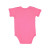 Custom Rabbit Skins Infant Baby Rib Bodysuit - Hot pink