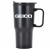 Economy Contoured Stainless Steel Travel Mug Logo Black