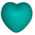 Custom Teal Sweet Heart Squeezies Stress Reliever