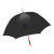 Premium Imprinted Windproof umbrella with pewter tipped wooden shaft - black