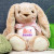 Happy Birthday Personalized Plush Peach Bunny