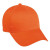 Structured Cotton Twill Cap with Embroidered Logo Orange