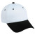 Structured Cotton Twill Cap with Embroidered Logo White/black