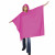 Adult Rain Color Poncho Hood Custom Logo Back - Pink