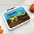 Construction site lunch box with kids name