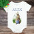 Little Brown Hare With Blue Egg Personalized Baby Onesie