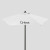 Promotional 7' Steel Market Umbrella White