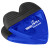 Promotional Heart-Shaped Power Clip - blue/black