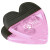 Promotional Heart-Shaped Power Clip - pink/black