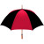 Premium Imprinted Windproof umbrella with pewter tipped wooden shaft - red/white