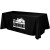 Black Promotional Logo Imprinted Flat 4-Sided 8' Table Cover 