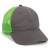 Custom Heavy Garment Washed Mesh Back Cap CharcoalNeon Green