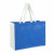 Custom Two Toned Gusseted Tote Bag - Royal with White