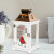 Cardinal Memorial White Wooden Candle Lantern