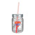 Mood Straw Plastic Mason Jar Imprinted red