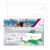 Post Card With Green Plane Luggage Tag Promotion