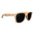 Light Wood Tone Miami Sunglasses with Logo