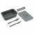 PLA Bento Box with Utensils and Logo Gray