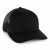 Custom Embroidered Premium 5 Panel Trucker Hat - Black/black