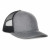 Custom Embroidered Premium 5 Panel Trucker Hat - Heathered grey/black