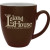 Logo Imprinted Duo-Tone 16 oz Bistro Mug - Brown