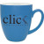 Logo Imprinted Duo-Tone 16 oz Bistro Mug - Sky blue