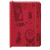 Red Debossed Custom Donald Gusset Pocket Hard Cover Journal