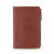 Brown Mason Split Leather Promo Notebook with Zipper Pocket