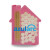 House Shaped Tooth Pick and Mint Holder with Logo Pink