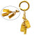 Gold Bar Bell Key Chain