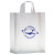 13 x 16 Clear Frosted Shopping Bag with Gusset - Ink Imprint