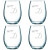 Perfect Star Initial Stemless Wine Glass Set of 4 - 15oz