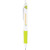 Promotional Acroball Pen- Pure White/Click Pen - Lime green