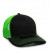 Custom Embroidered Ultimate Trucker Cap - Black/neon green