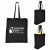 Heat Sealed Nonwoven Value Tote with Gusset- Black