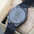 Engraved Natural Black Ebony Wooden Bamboo Watch