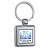 Custom Budget Key Tag-Square Chrome
