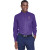 Team Purple Harriton Men's Stain Release Logo Twill Shirt | Button Down Dress Shirts