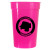 Neon Pink Custom Logo Smooth Stadium Cups | 17 oz Customized Smooth Stadium Cup | Custom Stadium Cups for Tailgating