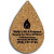 Rain Drop - King Size Cork Coaster Promotional Custom Imprinted With Logo