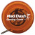 Mini Round Tape Measure 5' with Imprint Translucent Orange