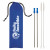 Logo Stainless Steel Straw Kit 2 Pack - Royal Blue