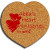 Heart - All Natural Cork Coaster Promotional Custom Imprinted With Logo