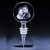 3D Photo Engraved Crystal Wine Stopper - Round