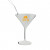 Logo Jolly Stainless Martini Glass Ornament | Custom Holliday Gifts