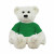 White Dexter Stuffed Animal with Imprinted Shirt